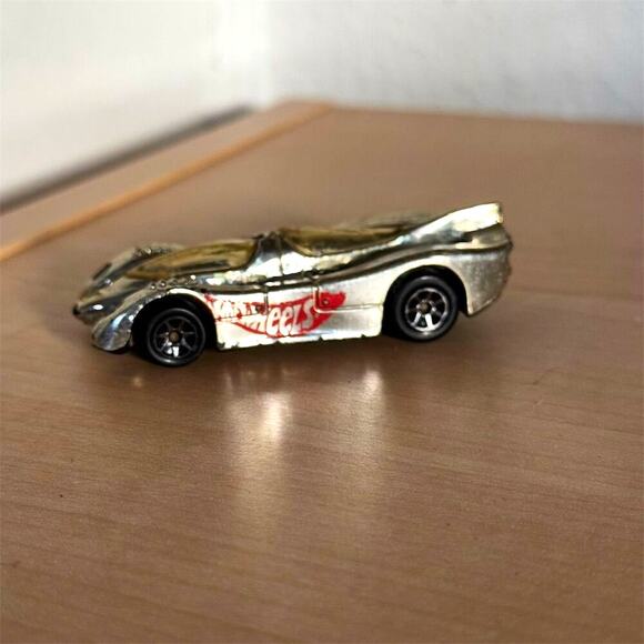 Vintage 90s Hot Wheels 1994 Power Pistons Silver Chrome Diecast Car Vintage 1:64 - Picture 2 of 8